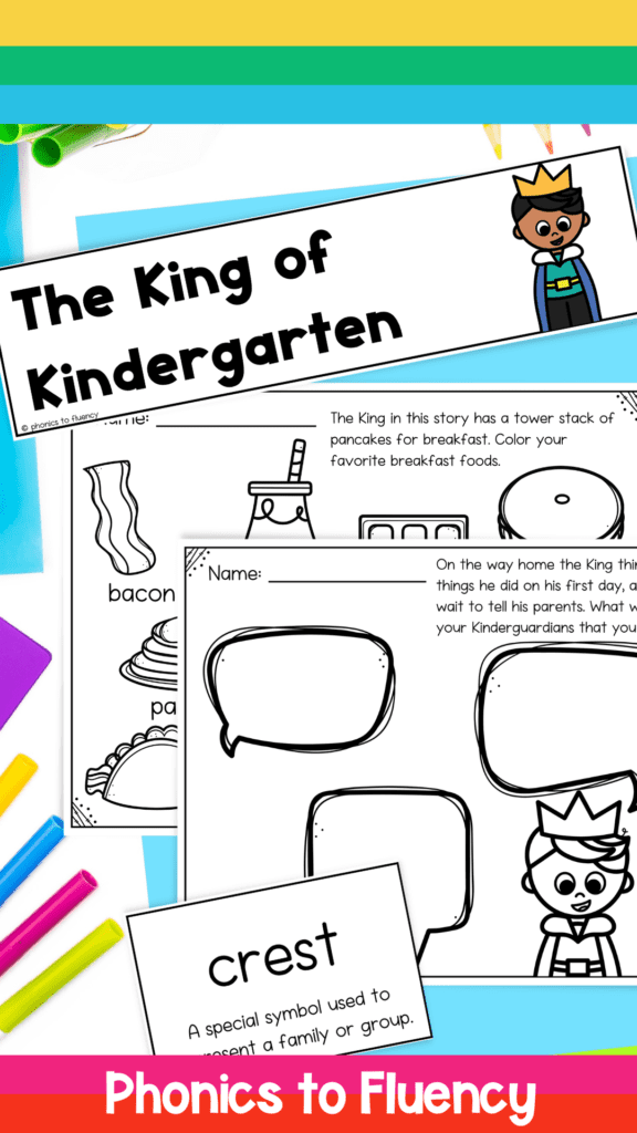 King of Kindergarten read aloud activities