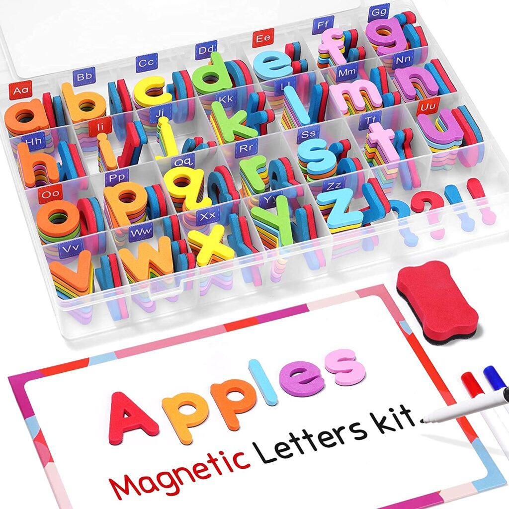 magnetic letters from Amazon for phonics cheat sheet for parents