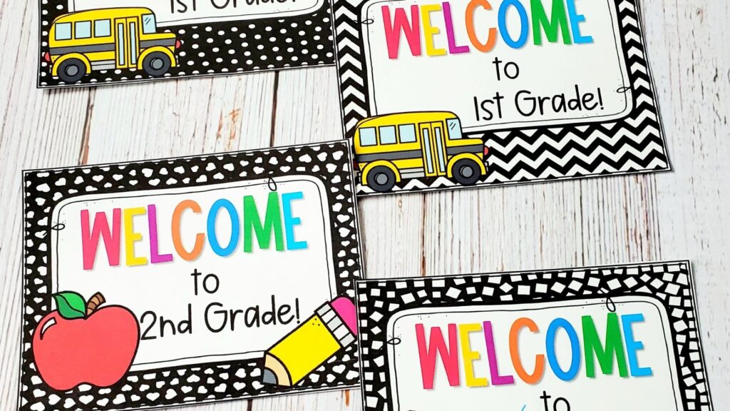 Editable welcome back to school postcards for students