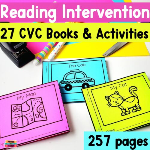 CVC Decodables Games Kindergarten CVC Decodable Books Reading Intervention