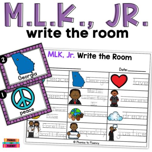Martin Luther King Jr. Activities Kindergarten - Write the Room