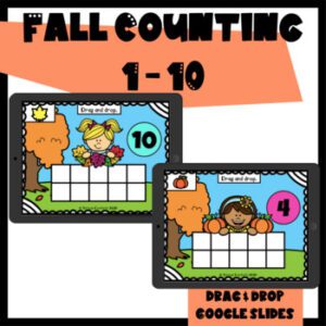 Counting Objects to 10 for Google Slides™ Fall - Phonics to Fluency