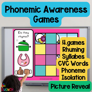 Easter Literacy Centers - Phonemic Awareness Games - Google Slides™