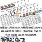 Winter Math Patterns for Google Slides™ with Printable Center Winter ...