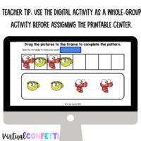 Winter Math Patterns for Google Slides™ with Printable Center Winter ...