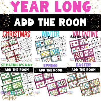 Addition to 5 and 10 Kindergarten Math Add the Room Bundle