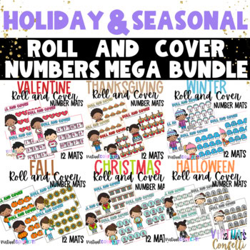 Number Recognition Kindergarten Math Games Seasonal and Holiday Bundle