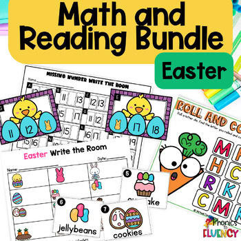 Easter Centers - Kindergarten Easter Math and Literacy Centers Bundle