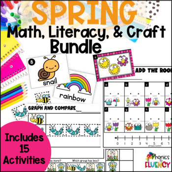 Kindergarten Spring Math and Literacy Activities Bundle