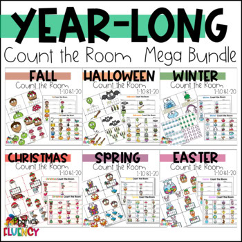 Counting Objects to 20 Kindergarten Math Stations Count the Room Mega Bundle
