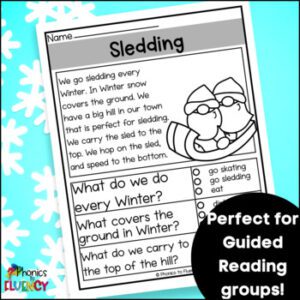 Reading Comprehension Passages with Questions for Kindergarten - Winter ...