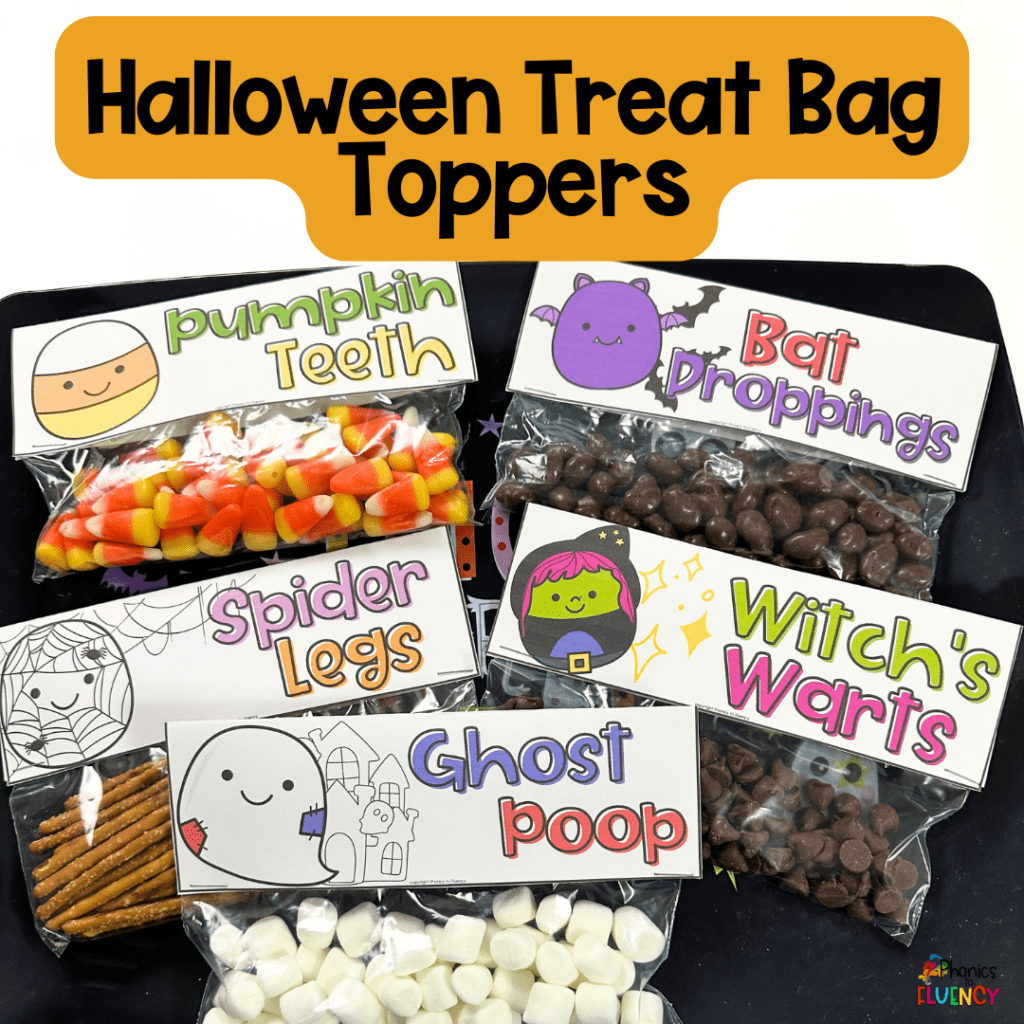 Halloween Treat Bag Toppers - Snack Bag Labels - Halloween Party