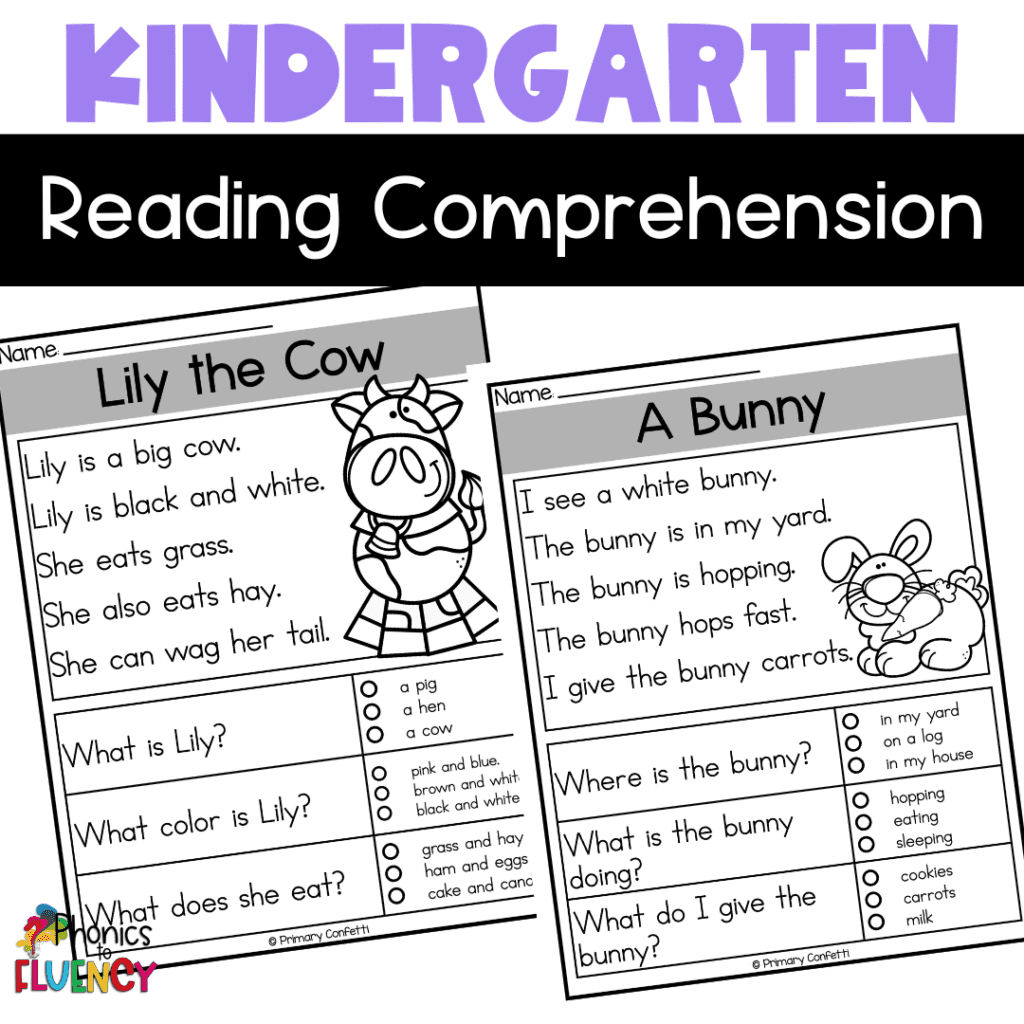 Kindergarten reading comprehension passages Summer cover and nails