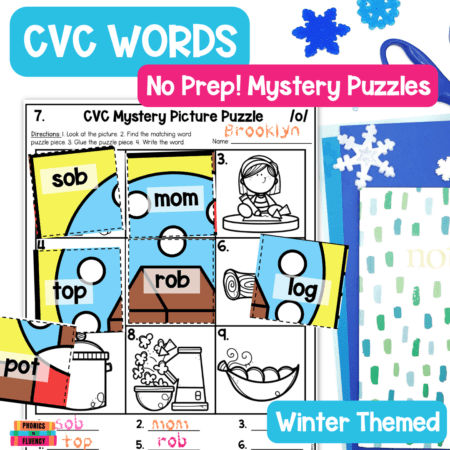 Winter CVC Game - Winter CVC Activities - Winter CVC Words