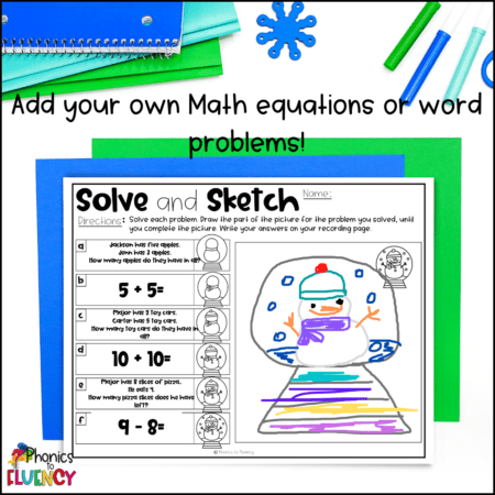 Winter Directed Drawing - Winter Math Center - Editable - Image 2