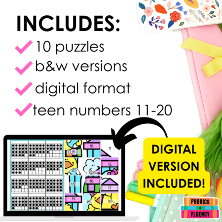 Teen Number Practice - Spring Math Activities - Teen Numbers Kindergarten - Image 2