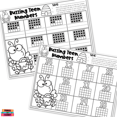 Teen Number Practice - Spring Math Kindergarten - Teen Number Games - Image 3