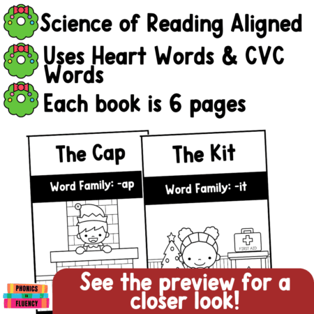 Christmas CVC Decodables Decodable Readers Kindergarten CVC Decodable Books - Image 4