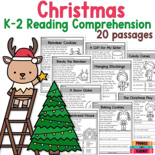 Christmas Kindergarten Reading Comprehension Questions and Passages