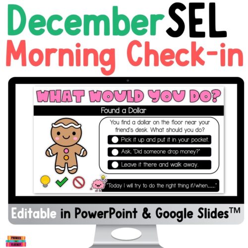 December SEL Morning Meeting Slides Kindergarten SEL Activities for 1st Grade