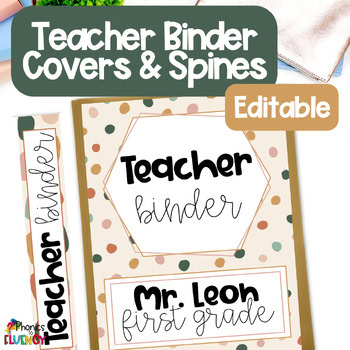 Editable Binder Covers and Spines - Binder Covers Boho - Teacher Binder Covers