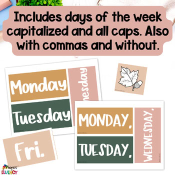 Boho Flip Calendar Numbers Chart Editable Cards - Image 2