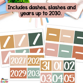 Boho Flip Calendar Numbers Chart Editable Cards - Image 4