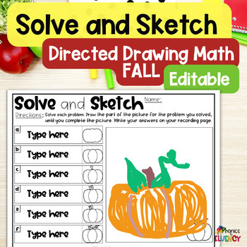 Fall Math Worksheets - Math Kindergarten - Directed Drawings