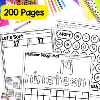 Teen Numbers Kindergarten Tracing Numbers Teen Numbers Game Counting to 20 - Image 2