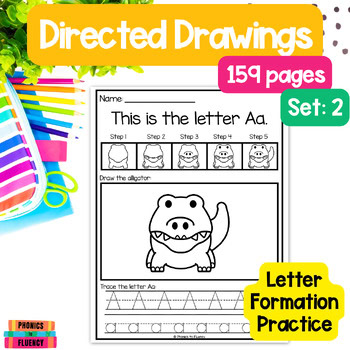 Directed Drawing Kindergarten Letter Formation Practice Sheets