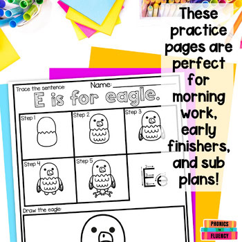 Directed Drawing Kindergarten Letter Formation Practice Sheets - Image 3