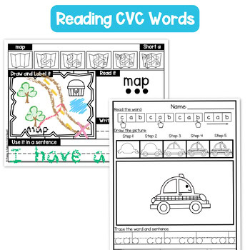 Letter Formation Sheets CVC Words Worksheets Letter Tracing Sheets Kindergarten - Image 3