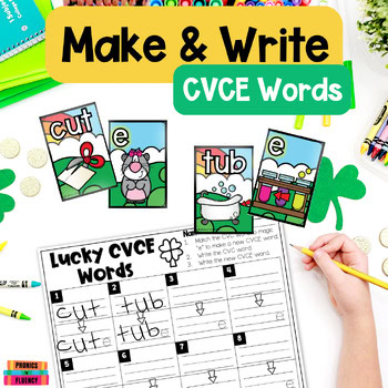 CVCE Words - CVCE Word Games - March Literacy Centers Kindergarten