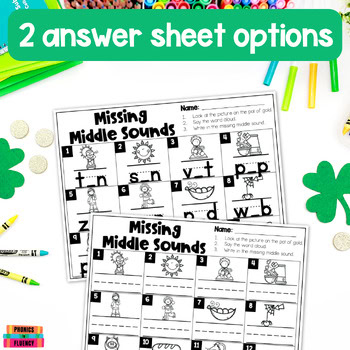 Middle Sounds Worksheets - Middle Sounds - Literacy Centers Kindergarten - Image 3