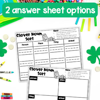 Noun Sort With Pictures - Nouns Worksheet - March Literacy Centers Kindergarten - Image 3