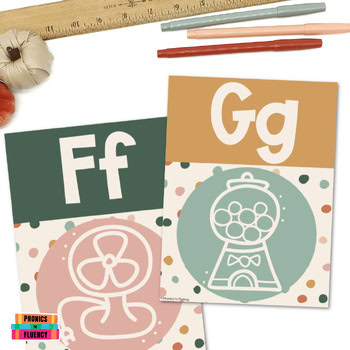 Boho Calming Classroom Themes Decor Alphabet Posters - Image 3