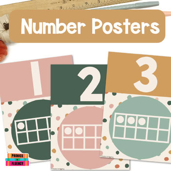 Boho Classroom Decor Calming Classroom Decor Numbers 1 to 20 Posters