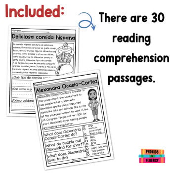 Hispanic Heritage Month Reading Comprehension Kindergarten First Grade 2nd Grade - Image 2