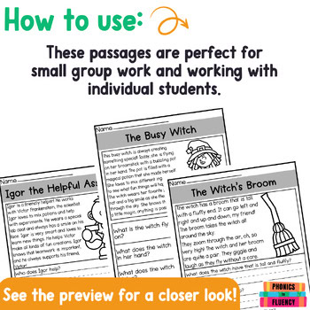 Halloween Reading Comprehension Passages and Questions Kindergarten 1st 2nd - Image 4