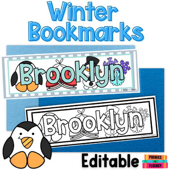 Winter Bookmarks Editable Bookmarks After Winter Break Activities Dollar Deals