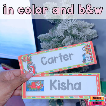Christmas Bookmarks to Color Editable Christmas Bookmarks for Kindergarten - 2nd - Image 3