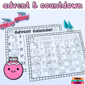 Classroom Advent Calendar Kindergarten Christmas Coloring Sheets Countdown - Image 2