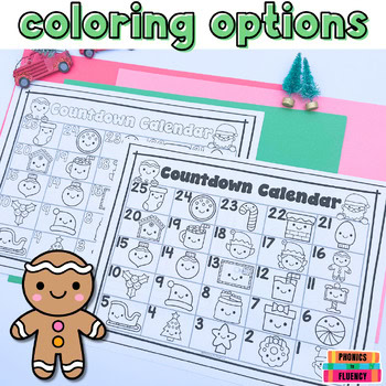 Classroom Advent Calendar Kindergarten Christmas Coloring Sheets Countdown - Image 3