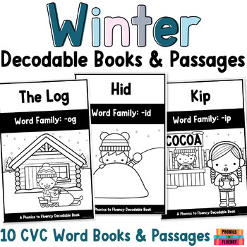 Winter CVC Decodables Decodable Readers Kindergarten CVC Decodable Books