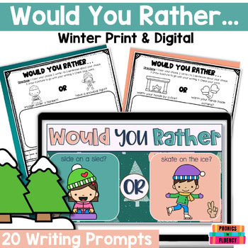 Would You Rather Writing Google Slides Winter Holiday Digital Brain Breaks 1st