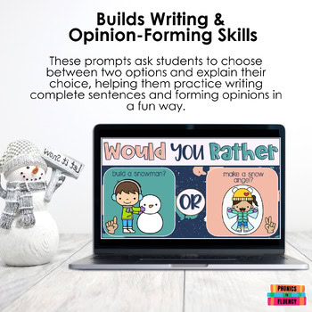 Would You Rather Writing Google Slides Winter Holiday Digital Brain Breaks 1st - Image 3