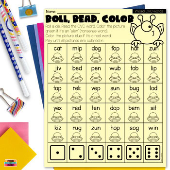 Nonsense Word Fluency Practice Kindergarten Reading Phonics Intervention