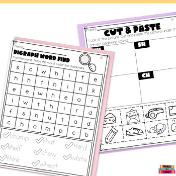 Sh and Ch Worksheet Wh Th Digraph Worksheets Phonics Warm Ups Phonics Homework - Image 3