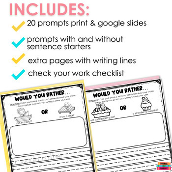 Spring Would You Rather Writing Prompts Google Slides™ 1st Grade Fun Friday - Image 2