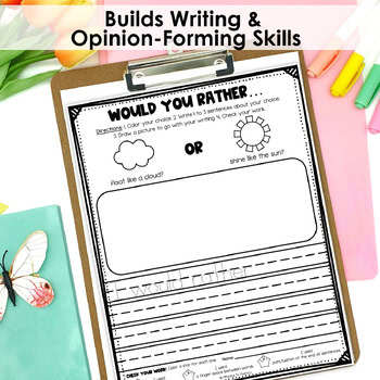 Spring Would You Rather Writing Prompts Google Slides™ 1st Grade Fun Friday - Image 3